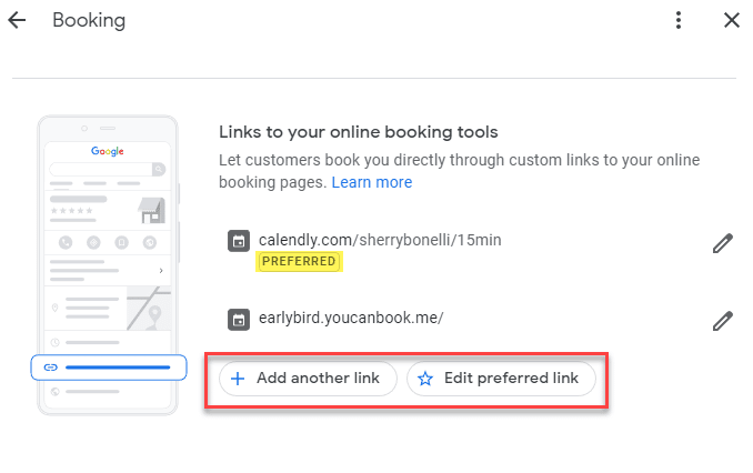 如何通过谷歌搜索Google管理和修改歌商家资料28 Booking dialog